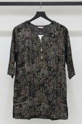 Black patterned top