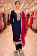 Chinnon with Siroski and Contrast Dupatta