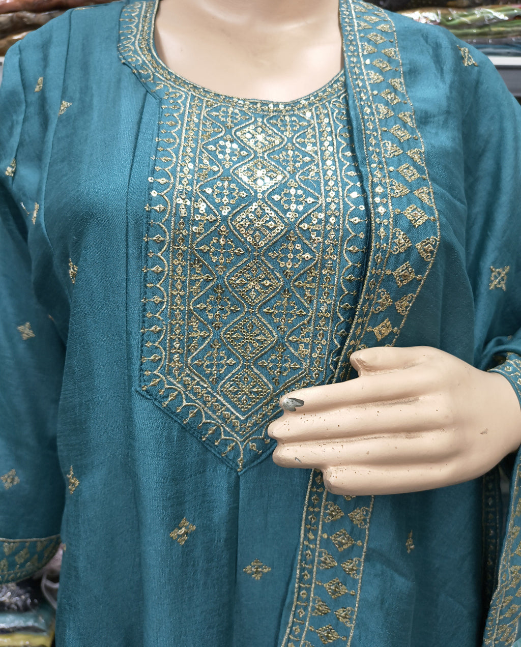 Chinnon Frock Suit with Embroidery