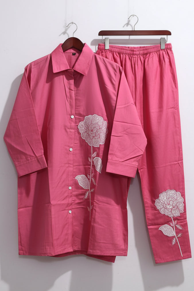 Roman Silk Cord-Set with Embroidery