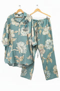 Rayon Cotton Printed Cord-Set with Collar