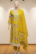 Cotton Designer V Neck Frock Suit