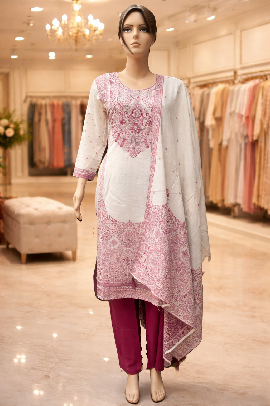 Cotton Print Designer Readymade Suit