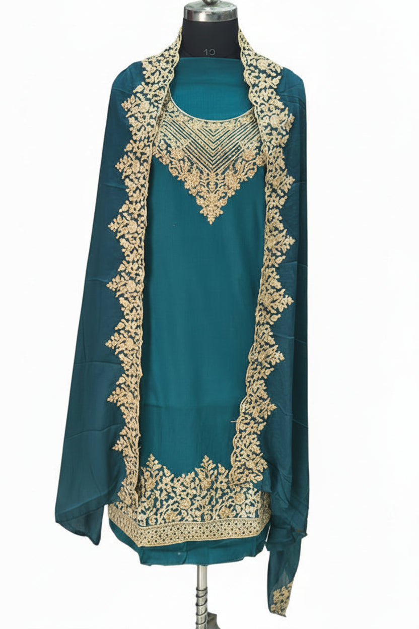 Jam Cotton All Over with Chinnon Embroider Dupatta | Unstitched |