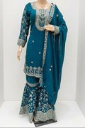 Georgette with Heavy Mirror Work and Sharara