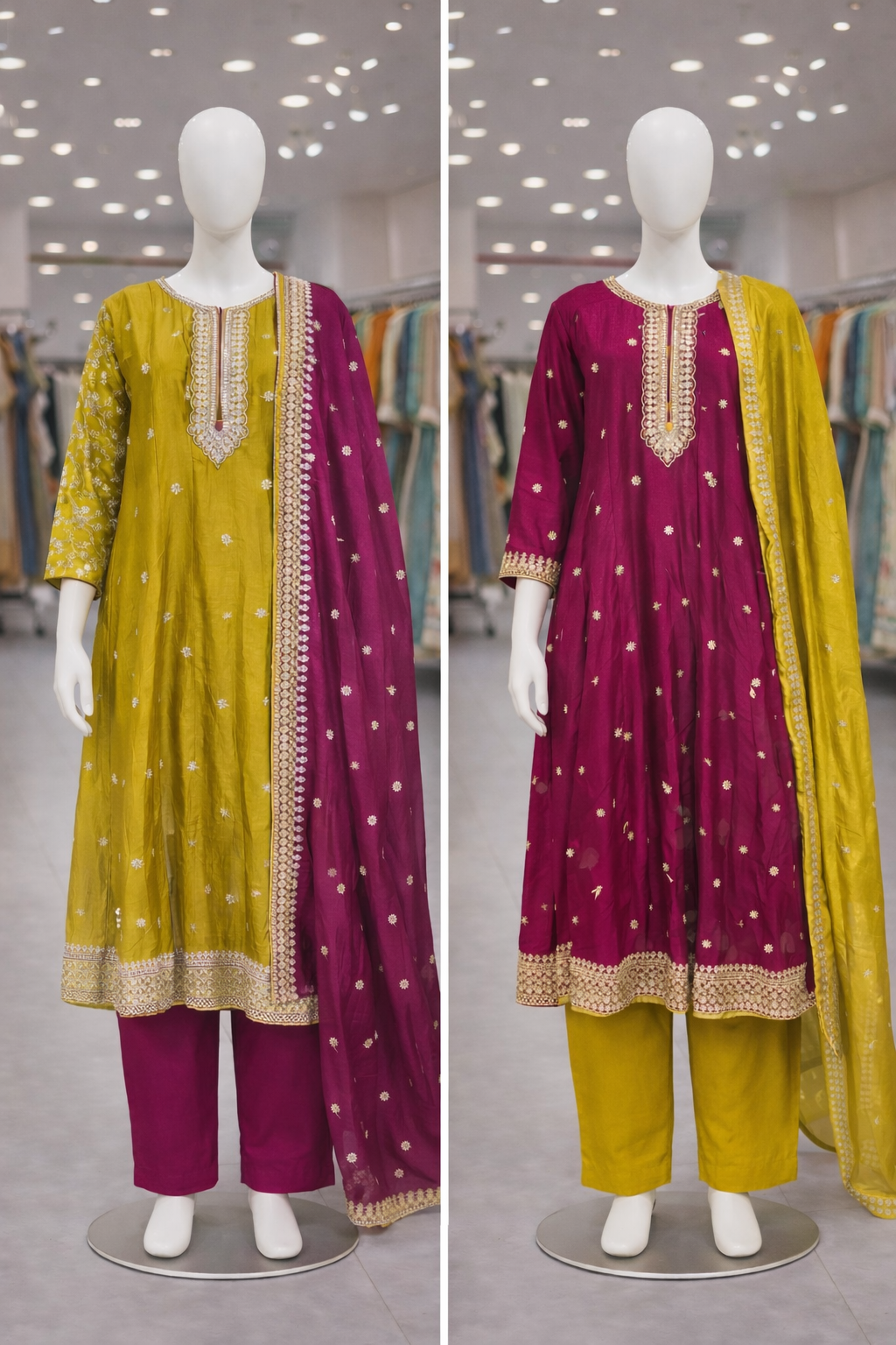 Frock Style Chinnon Contrast