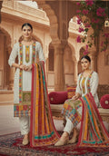 Gerogette with Mirror Work and Print Dupatta