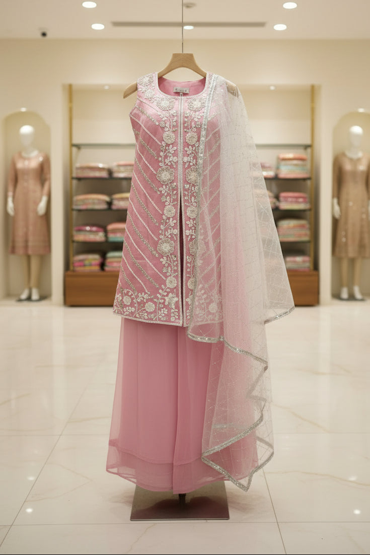 ReadyMade Dress | Jimmy Choo with Organza Dupatta