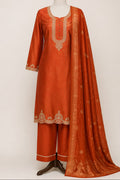 Denting Shimmer | Neck Designer Embroidery with Buttons | Sleeve Work | Shimmer Bottom | Banarasi Jaquard Dupatta | Readymade
