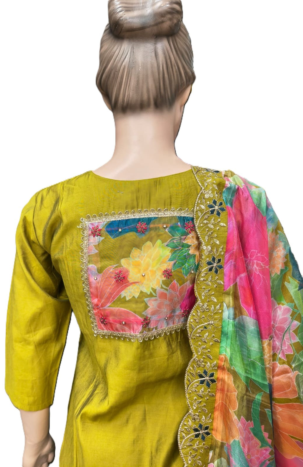 Roman Silk with Patch Work