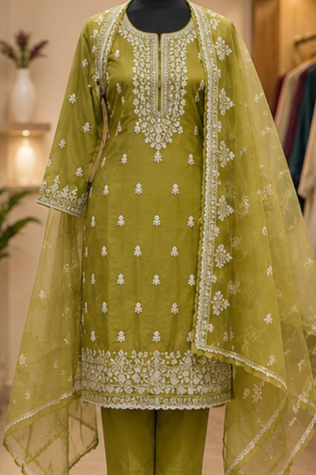 Jimi Choo Silk with Organza Dupatta - | Unstitched | Light Golden