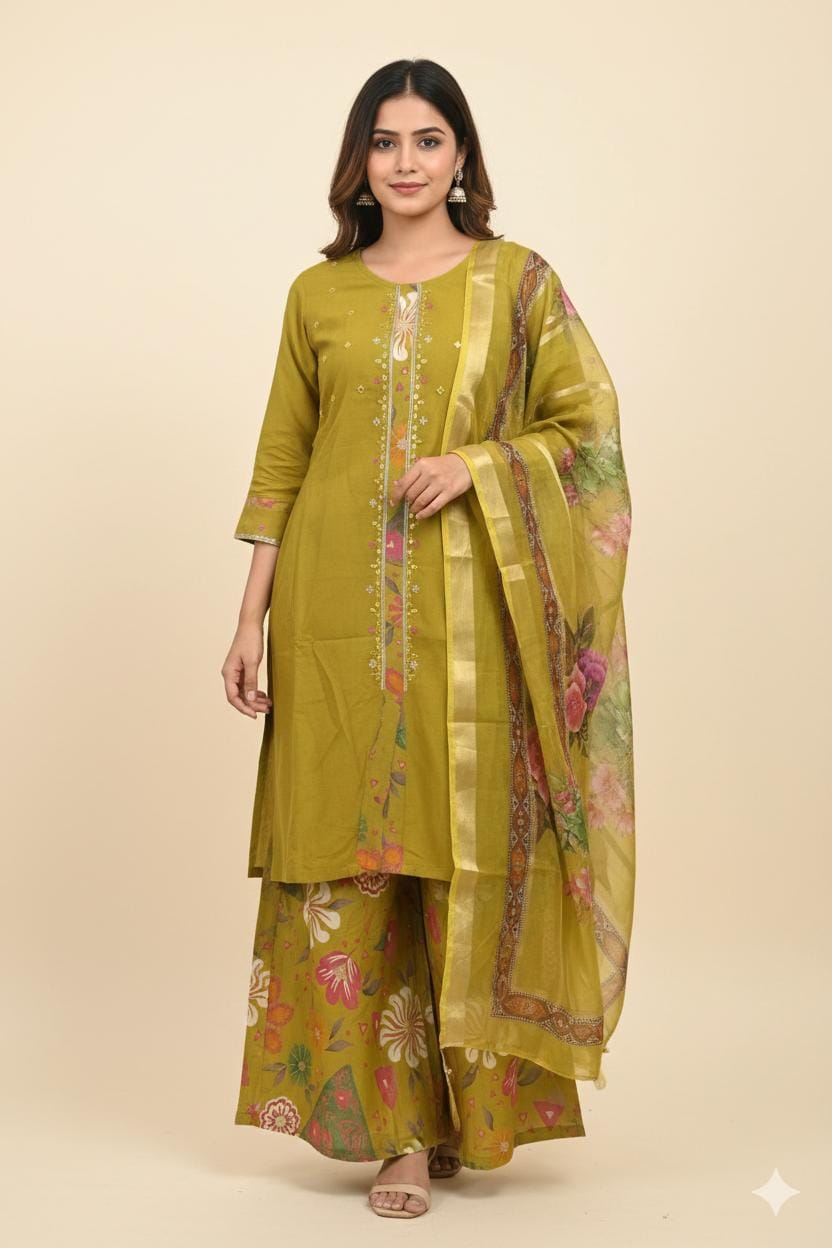 A-Line Vertican Cotton With Garara