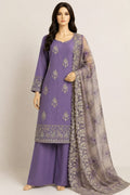 Viscose Organza | Heavy Embroidery | Embroider Organza Dupatta | Unstitched |  Lavender
